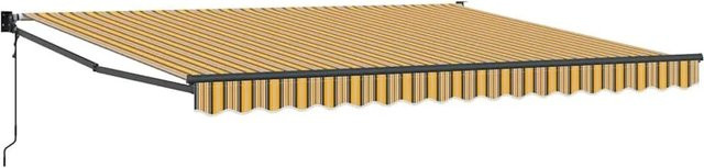 vidaXL Einziehbare Markise mit Fernbedienung, Mehrfarbig, B: 400 cm, T: 300 cm - Bild 1