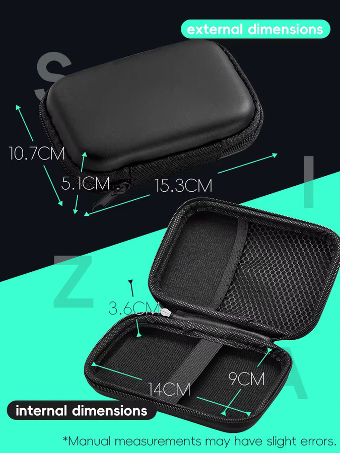 DATA FROG 6-in-1 Aufbewahrungstasche und Displayschutzfolien Set für die R36S Retro-Spielekonsole in Schwarz und Transparent - Bild 3