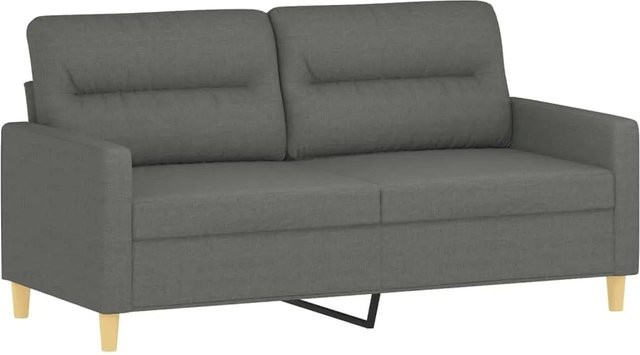 vidaXL 2-Sitzer-Sofa Modern in Grau mit Stoffbezug und Metallrahmen B/T/H: 140 x 190 x 80 cm - Bild 1