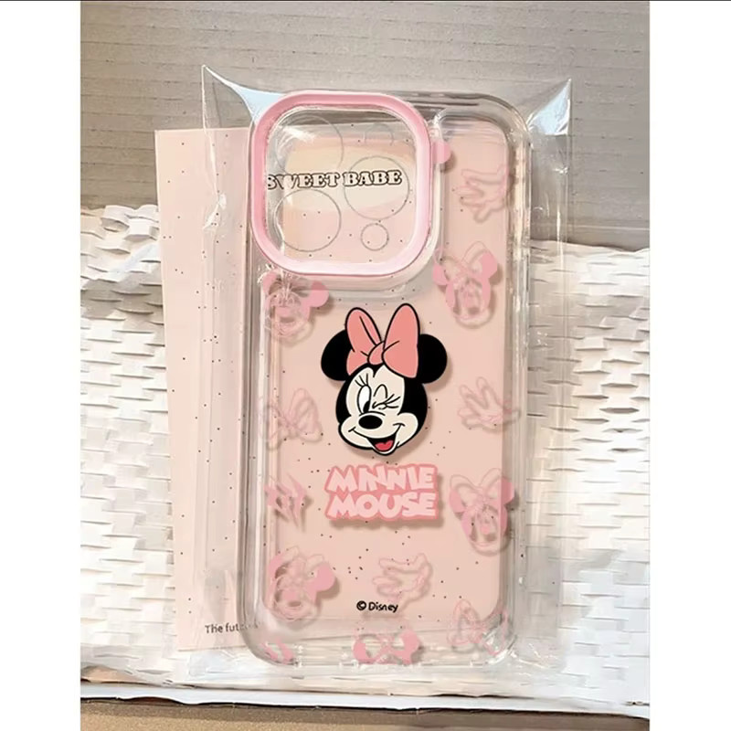Disney Minnie Maus Handyhülle mit rosa Schleife für iPhone, transparent und weich - Bild 3