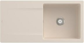 Villeroy & Boch Spüle Siluet Ceramic in Beige mit rundem Ablaufloch und Handbetätigung, Breite: 60 cm - Bild 1