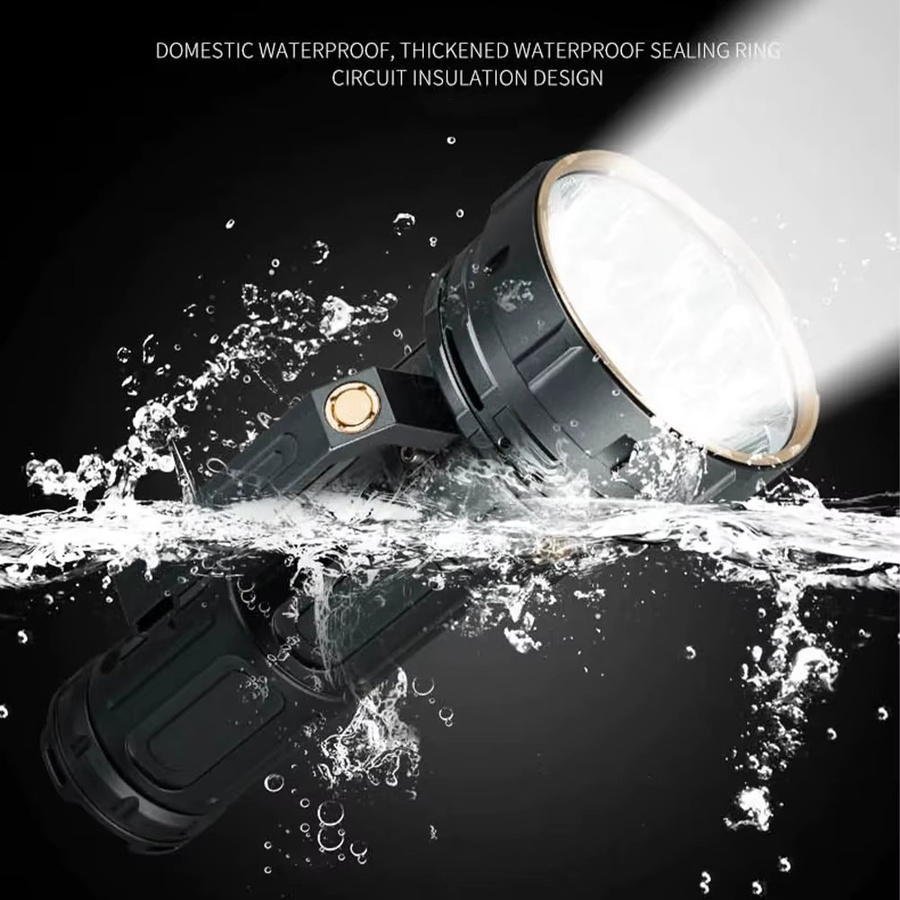 KENSUN LED-Taschenlampe mit Solar- und USB-Aufladung in Schwarz - Bild 5