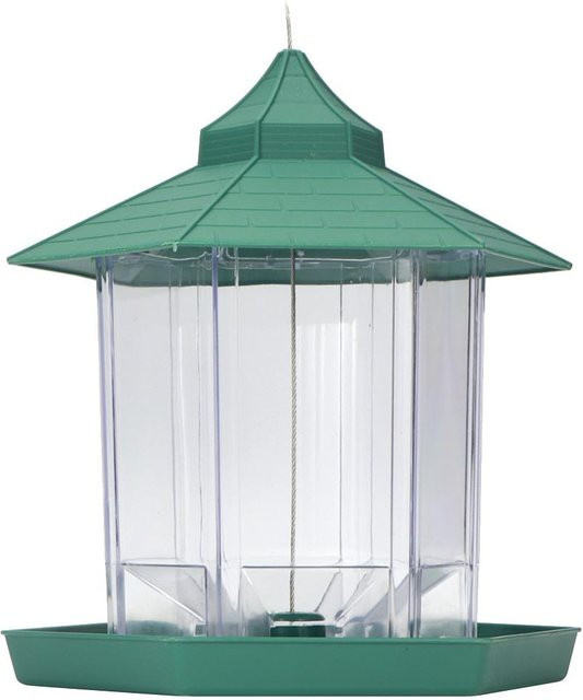 TOMTOP JMS Transparente Vogelfutterstation aus Kunststoff, Wasserdichte hängende Fütterungshilfe für den Garten - Bild 1
