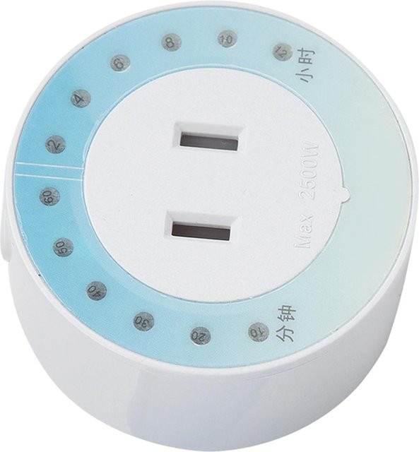 TOMTOP JMS Mini-Steckdosen-Timer in Weiß für Ladegeräte und elektrische Haushaltsgeräte - Bild 1