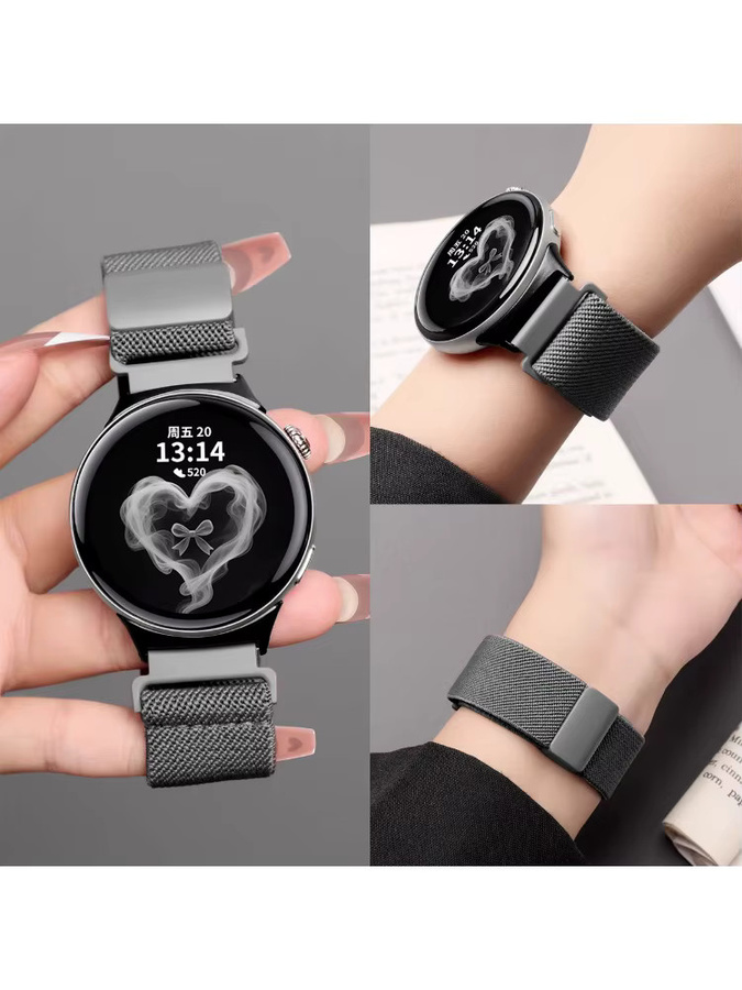 FancyWrist Uhrenarmband Nylon, Schwarz, Unisex, 20mm 22mm - Bild 5