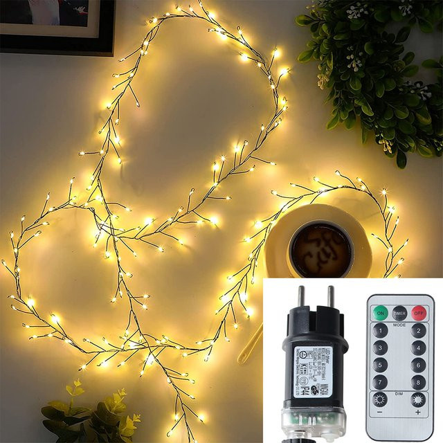 KIKIELF LED Feuerwerkskörper Lichterkette in Weiß für Weihnachten und Silvester zur Dekoration von Terrasse und Haus - Bild 1