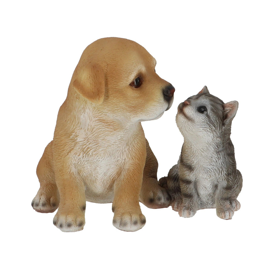 Sunny Garden Deko-Figur Sitzende Hunde- und Katzenbabys aus Polystone, Höhe: 16 cm - Bild 2