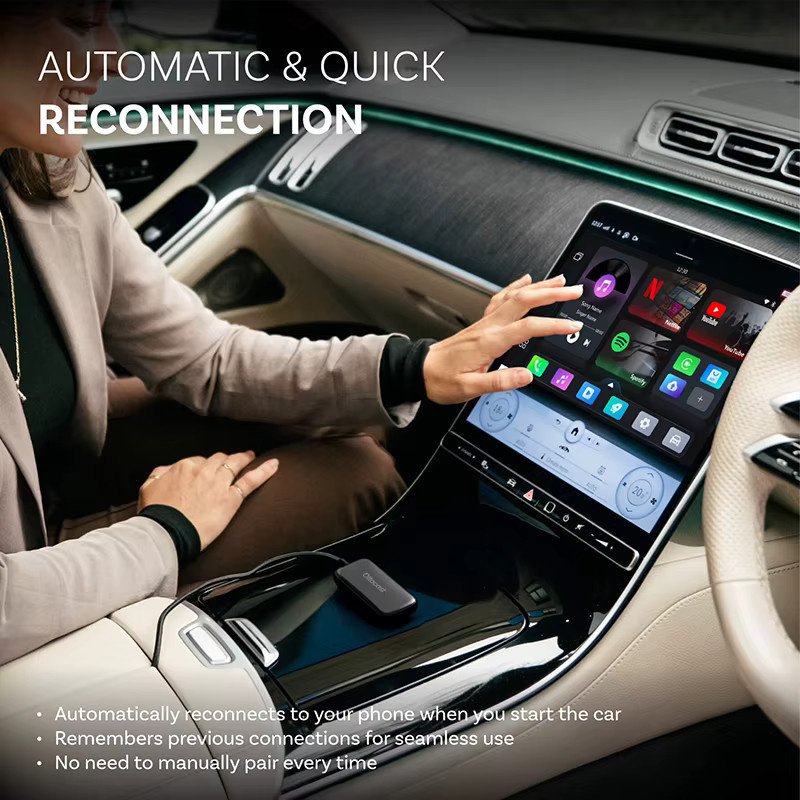 OTTOCAST Play2Video Ultra Carplay Ai Box Schwarz – Kabelloser Android Auto Adapter mit YouTube und Netflix via Wi-Fi und Bluetooth - Bild 4