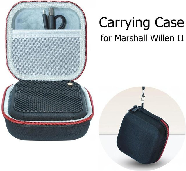 Marshall Willen II Schutzhülle in Schwarz, kratzfeste Aufbewahrungstasche mit Netz für deinen tragbaren Bluetooth-Lautsprecher - Bild 1
