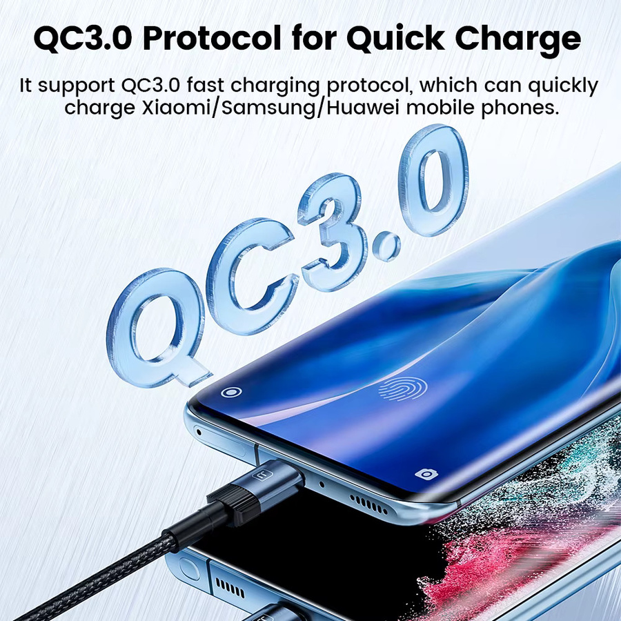 Toocki USB-A auf USB-C Kabel mit QC 3.0 Schnellladefunktion für Samsung, Xiaomi und Huawei - Bild 2