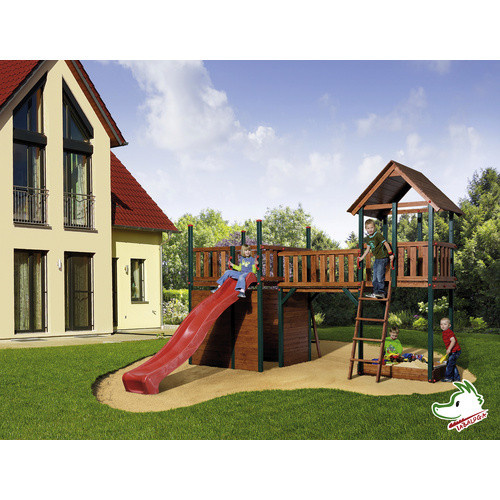 WEKA Spielturm aus Holz in Natur-Beige, B/H/T: 420 x 331 x 374 cm - Bild 3