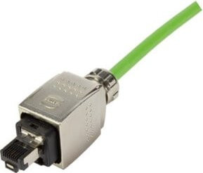 Harting RJ45 Steckverbinder grün 1,5A 125V 09352260401 - Bild 1