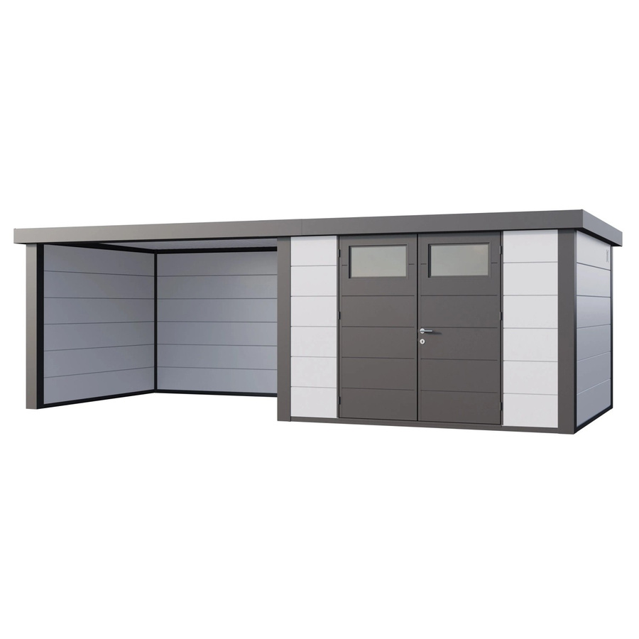 Telluria Gerätehaus Classico mit Lounge L Links in Weiß, B/H/T: 662 x 219 x 318 cm - Bild 2