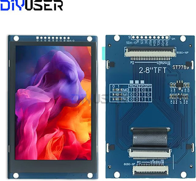 DIYUSER 2,8-Zoll-TFT-LCD-Anzeigemodul mit 240x320 Auflösung, ST7789V, SPI und 8/16-Bit-Parallelschnittstelle für Boards - Bild 1