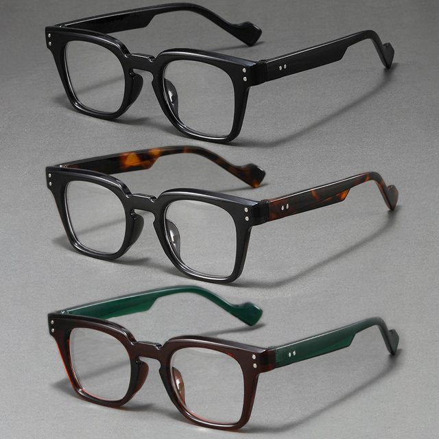 Hindfield Lesebrille, quadratisch, Vollrand, Kunststoff, Unisex, mehrfarbig - Bild 1