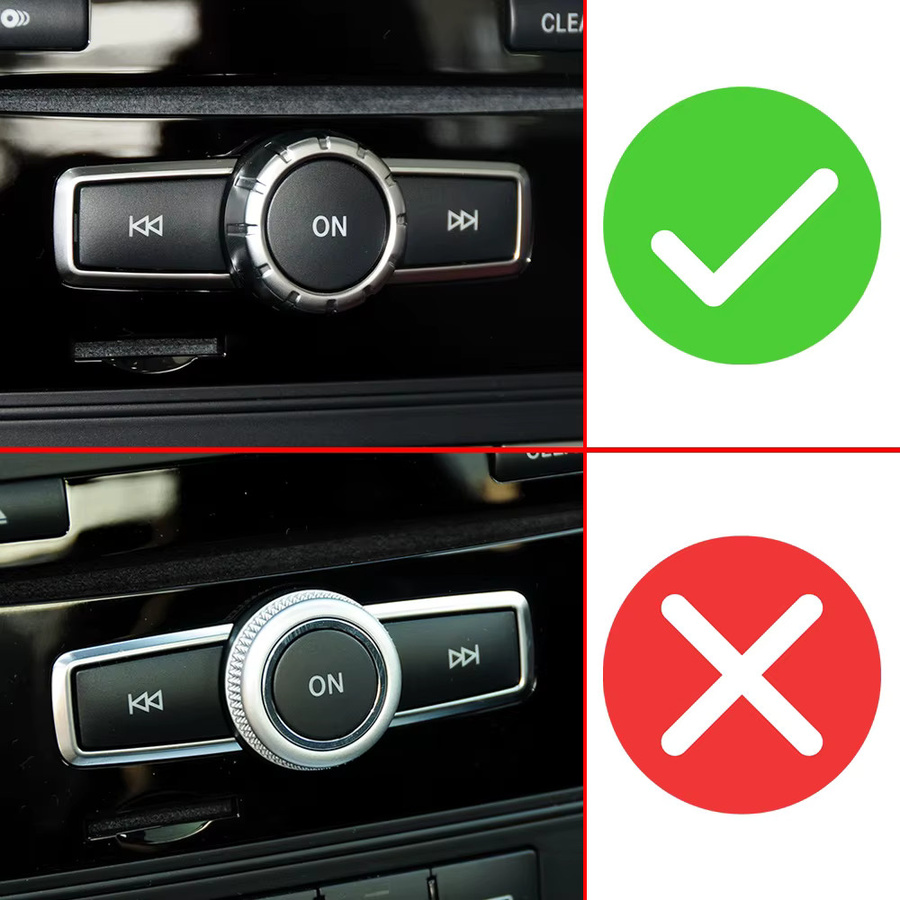Beinuli Auto Lautstärkeregler Dekoration Ring Aufkleber für Mercedes Benz A B Klasse GLK GLA CLA GLE ML GL MB W176 W246 C117 AMG - Bild 2