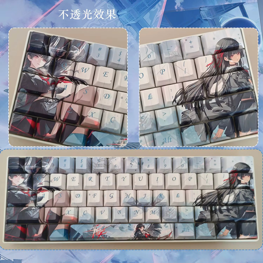 CHISA Anime Tastenkappen Wuthering Waves Set aus PBT mit Dye-Sublimation-Verfahren, 128 Tasten, Multicolor, kompatibel mit 104 und 108 Tasten Tastaturen - Bild 3