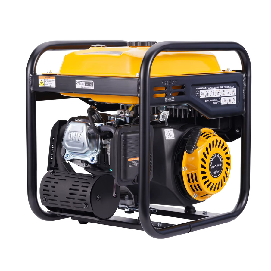MXR Wechselrichter Benzin Generator mit Digitalmessgerät, 3500 W, tragbarer Notstromgenerator für Wohnmobile, Gelb - Bild 3
