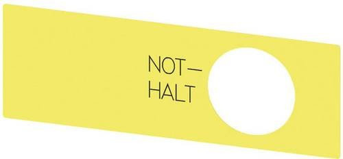 Siemens Bezeichnungsschild NOT-HALT Gelb Schwarz B: 11,2 cm, H: 3,8 cm 10er Pack - Bild 1