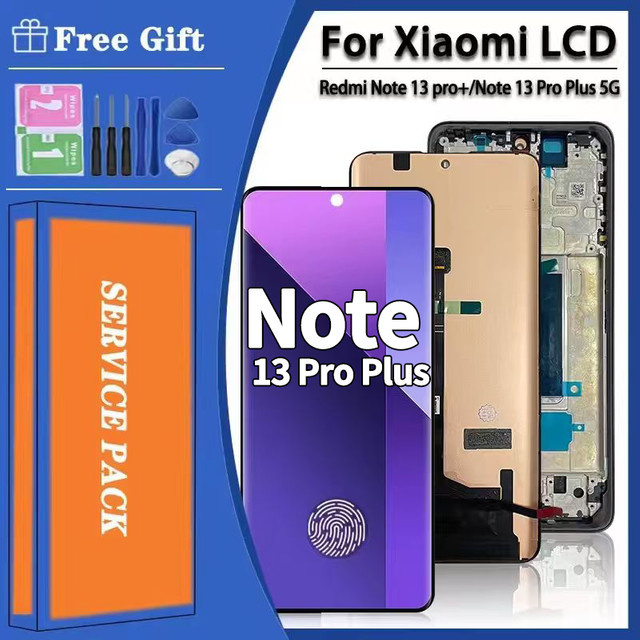 Xiaomi Redmi Note 13 Pro+ Plus 5G AMOLED LCD-Display mit Touchscreen-Digitizer-Baugruppe in Schwarz, 6,67 Zoll - Bild 1