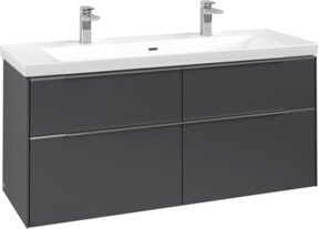 Villeroy & Boch Waschtischunterschrank Subway 3.0 in Anthrazit, Wandmontage mit integrierter LED-Beleuchtung, B/T/H: 127,2 x 57,6 x 47,8 cm - Bild 1