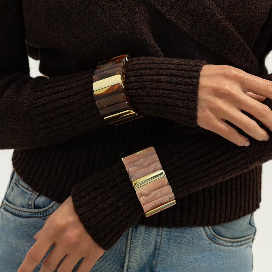 Salircon Armbänder, Acryl, Bernstein, Bunt, Damen, Vintage - Bild 3
