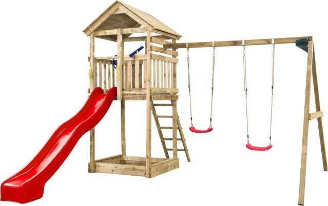 SwingKing Spielturm Daan Rot B/T/H: 400 x 320 x 420 cm - Bild 1