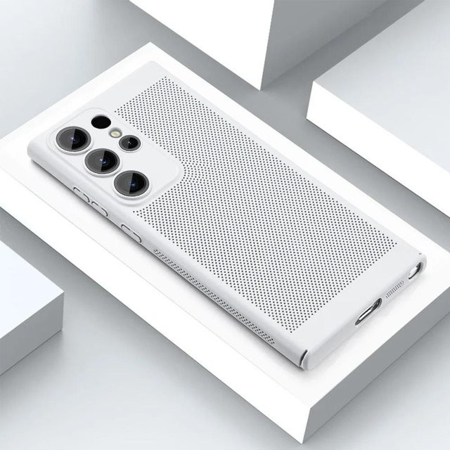Kühlende und wärmeableitende Handyhülle für Samsung Galaxy S26 S25 S24 S23 S22 S21 S20 FE Note 20 Ultra Plus A54 A34 A24 A73 A53 in Weiß - Bild 1