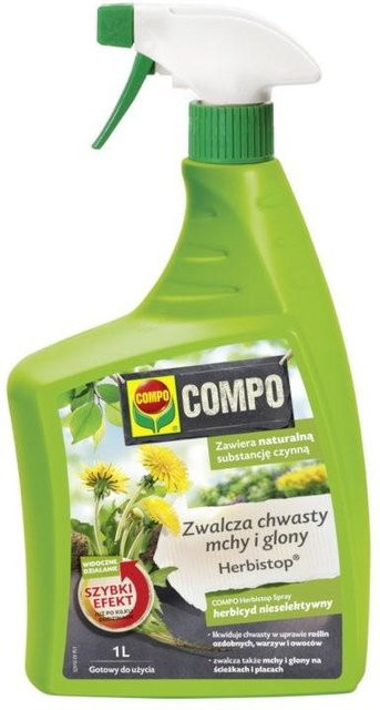 Compo Herbistop Spray Natürliches Unkrautmittel gegen Unkraut, Moos und Algen 1 l - Bild 1