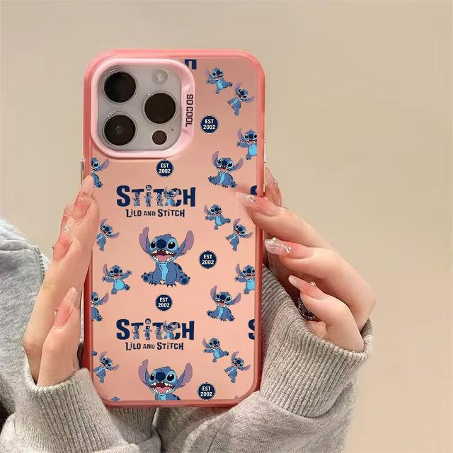 Stitch Handyhülle in Blau für Xiaomi Redmi Note 13 5G, Redmi Note 12, Redmi Note 11 Pro und weitere Modelle, Hartes IMD Cover - Bild 1