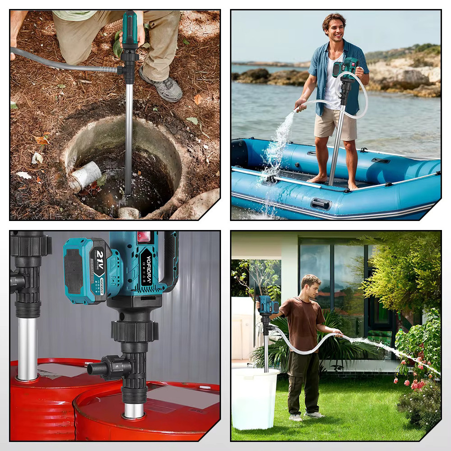 YOFIDRA Bürstenlose Wasser Transfer Pumpe 3000 W mit 3 Gängen und 80-150 L/Min für Makita Akku kompatibel - Bild 5