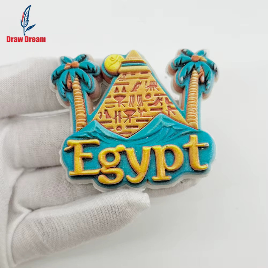 Ägyptische Wüstenoase 3D Stereoskopischer Kühlschrankmagnet als kreatives Reise-Souvenir und Heimdekoration in Multicolour - Bild 2