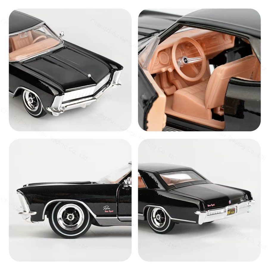 Maisto 1965 Buick Riviera Gran Sport, Modellauto, 1:24, Schwarz, Metall - Bild 2