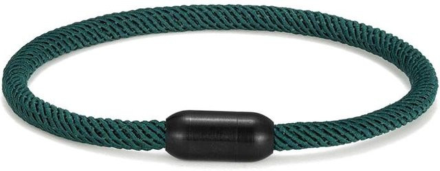 YULIN Armband, Faden-Seil-Armband, Edelstahl, Marineblau, Rot, Grün, 23cm, Unisex - Bild 1