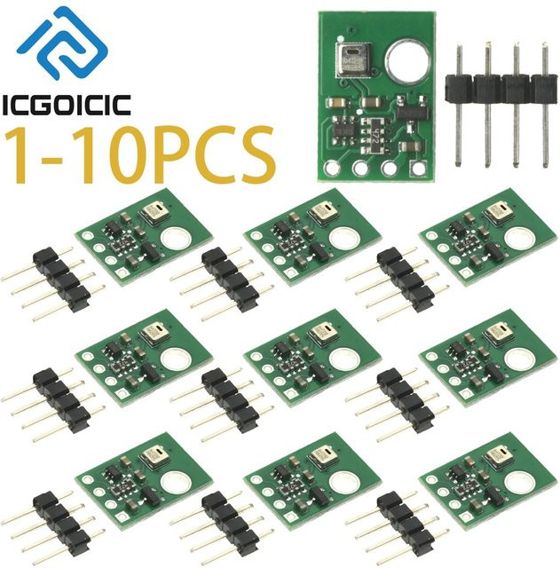 AHT20 Digitales Temperatur- und Feuchtigkeitssensormodul mit I2C-Schnittstelle und ±2 % RH-Genauigkeit in Grün für Arduino und ESP32 IoT-Projekte - Bild 1