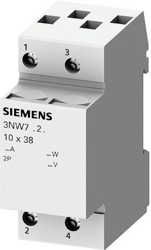 Siemens Zylindersicherungshalter 3NW7324, 20A, 400 V/AC, Weiß - Bild 1