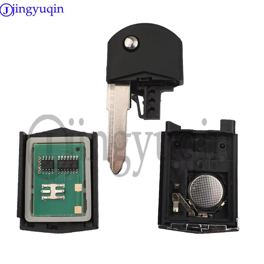 Jingyuqin Klappbarer Auto-Fernschlüssel SKE126-01 433MHz ID63 für Mazda 2 M2 Demio 3 M3 Axela 5 M5 Premacy 6 M6 Atenza 8 M8 MPV CX7 in Schwarz - Bild 4