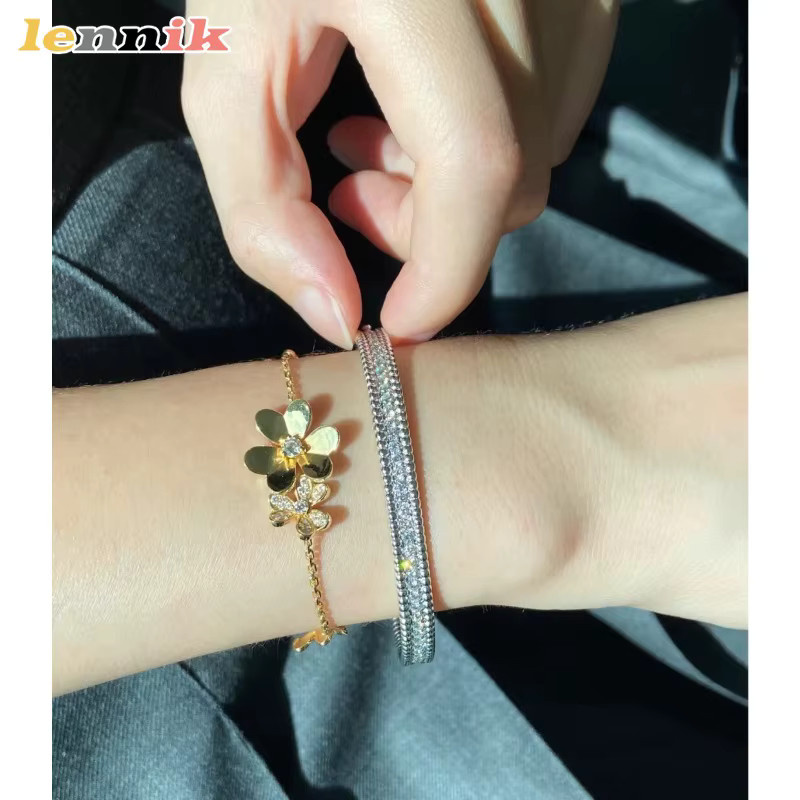 LENNIK Kleeblatt-Armband, Gold, Zirkonia, Damen - Bild 2