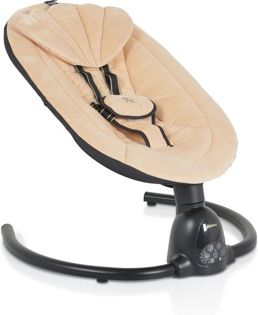 Moni Babywippe Clarissa elektrisch mit Moskitonetz, Fernbedienung, Musikfunktion und Timer in Beige - Bild 1