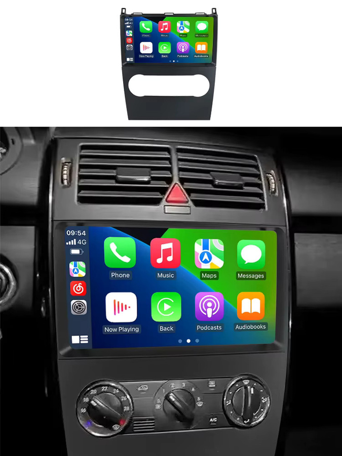 STRONGNAVI Android 14 Multimedia Radio mit IPS Bildschirm, GPS, Bluetooth und Video Player für Benz B-Klasse W169 A160 A180 A200 A220 (2009-2012), Schwarz - Bild 4