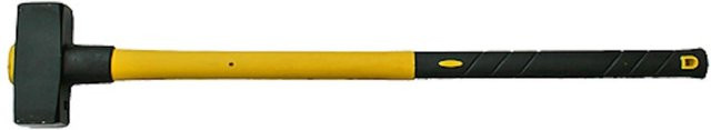 PROREGAL Fäustelhammer mit Fiberglasstiel und Gummigriff, Gelb, 5,0 kg - Bild 1