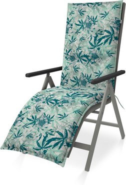 DOPPLER Gartenmöbelauflage Living Blau aus Polyester und Baumwolle B/B: 48 x 170 cm - Bild 1