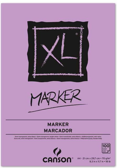 Canson XL Block Marker für Professionals, weiß, A4, 100 Blatt - Bild 1