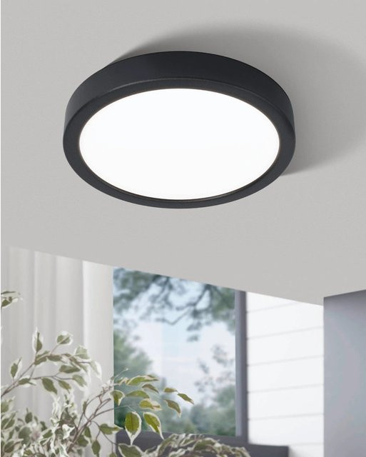 Eglo LED Aufbauleuchte Fueva Schwarz dimmbar 17 W - Bild 1