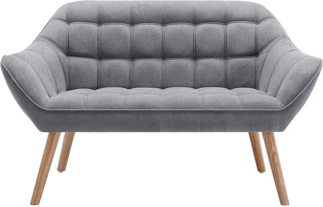 Vente-unique Sofa Caserta Grau Stoff Breite: 127 cm - Bild 1