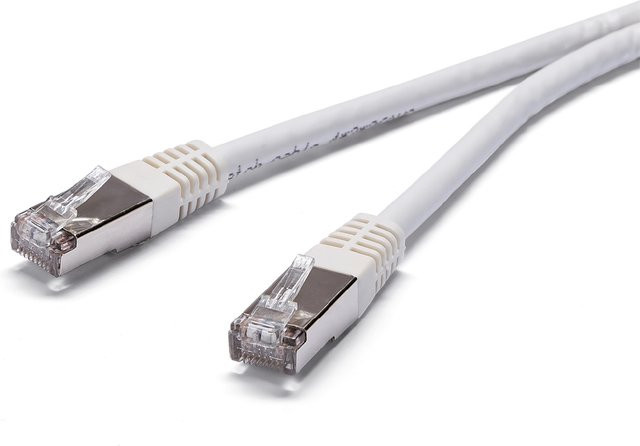 Vivanco CAT 5e Netzwerkkabel RJ45 Ethernet LAN in Weiß, Länge: 3 m - Bild 1