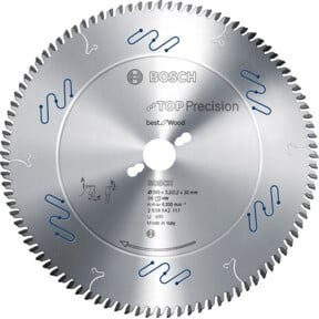 Bosch Kreissägeblatt Top Precision Best for Wood und Metal in Silber, Durchmesser: 400 mm, Bohrung: 30 mm, Sägeblattstärke: 4 mm, Zähnezahl: 96 - Bild 1