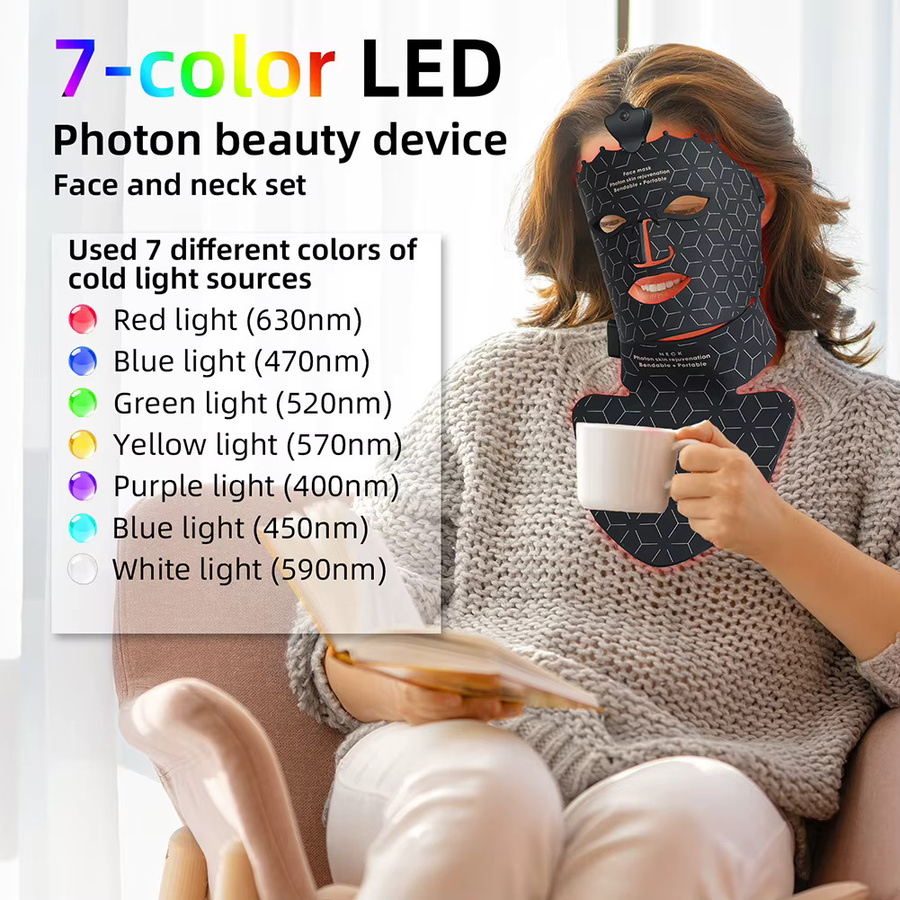 MEETCARE LED Gesichtsmaske, 3D Rotlicht-Therapie, für reife Haut - Bild 2