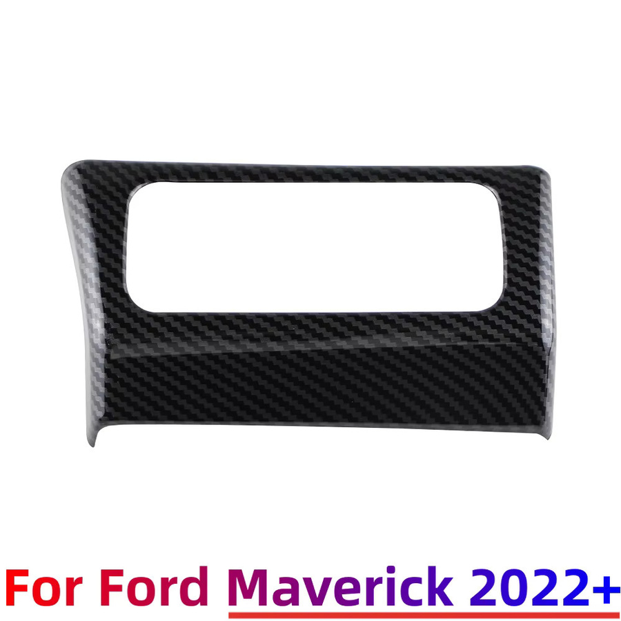 Kohlefaser Scheinwerfer Schalter Panel Abdeckung und Aufkleber Verkleidung für Ford Maverick 2014-2018 in Schwarz - Bild 2