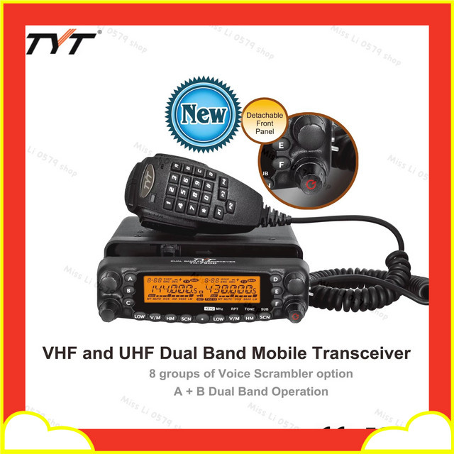 TYT TH-7800 Dualband-Mobilfunkgerät für Fahrzeuge in Schwarz - Bild 1